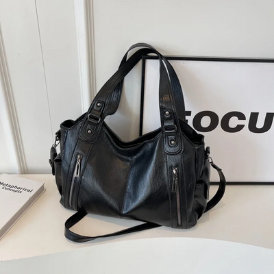 Uma | Dual Zipper Shoulder Bag