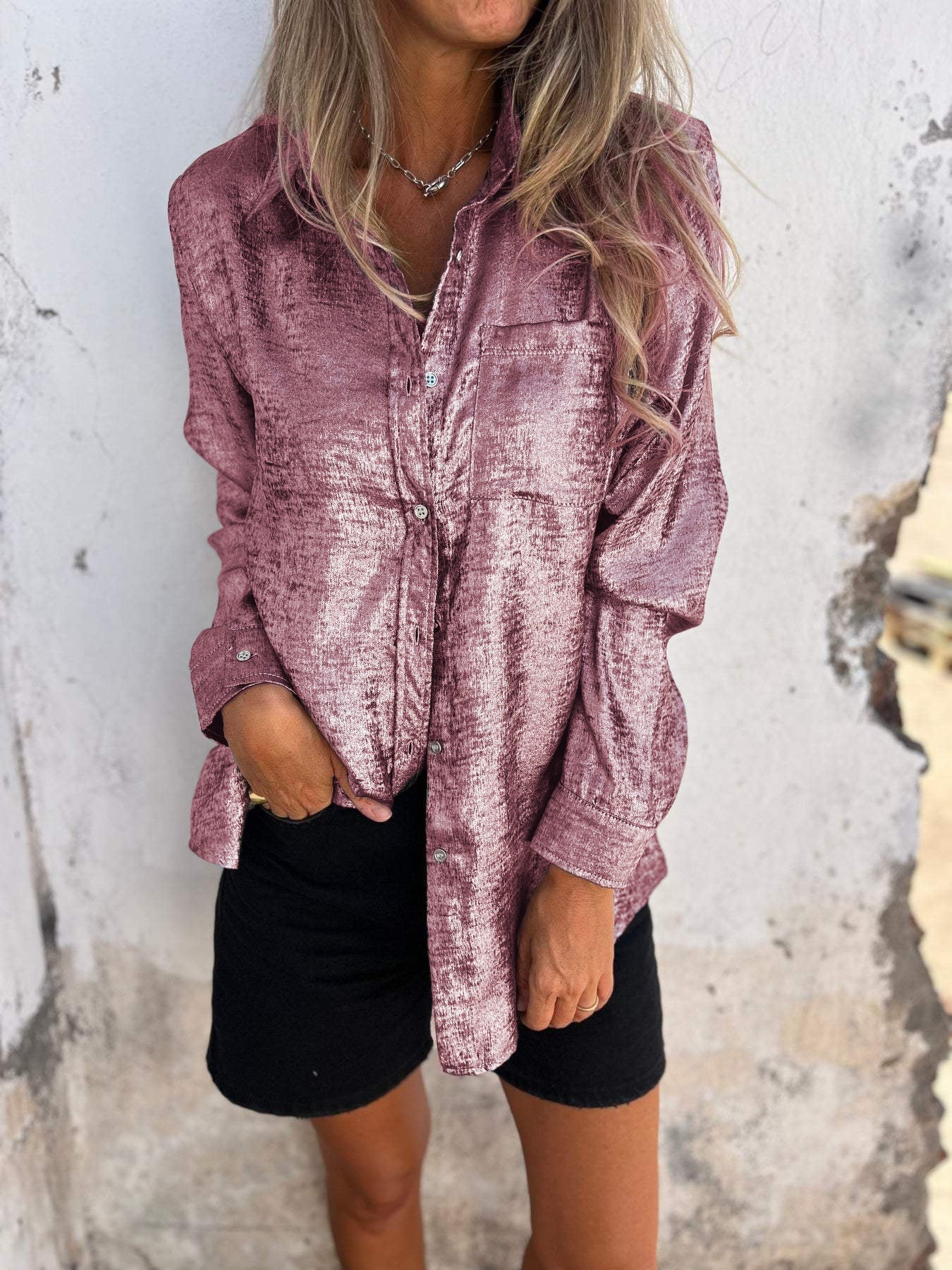 Louella | Chic Shimmer Shirt