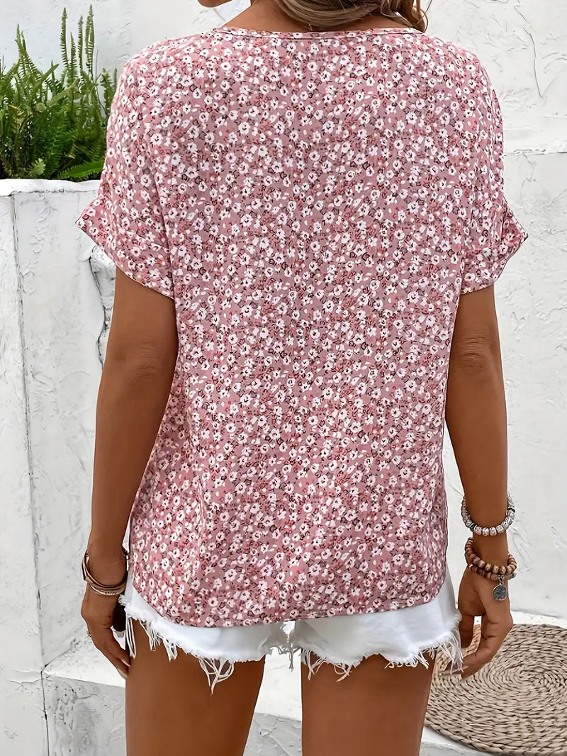 Selestia | Floral Button-Up Blouse