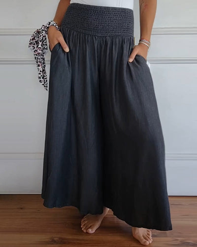 Amelia | Elastic-Waist Wide-Pants