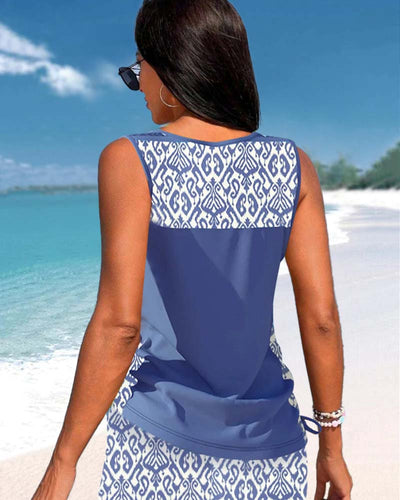 Sylvia | Tankini Featuring Geometric Print