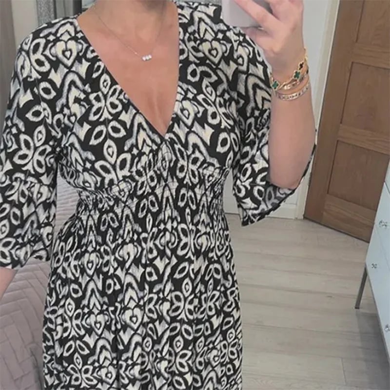 Althea | Bohemian V-Neck Maxi Dress