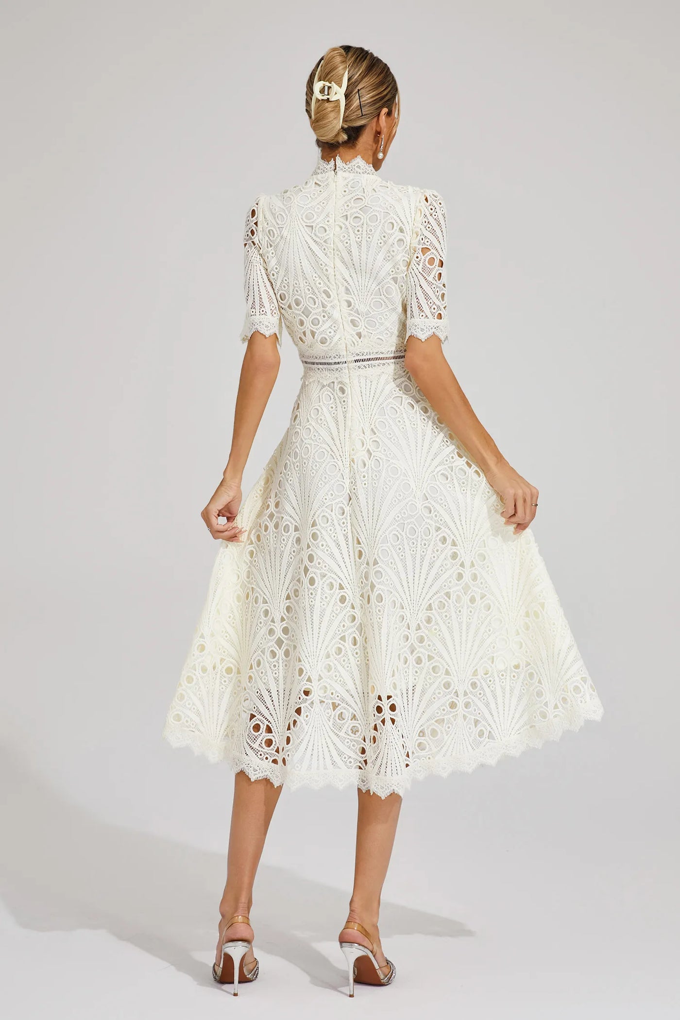 Hallie | Lace Midi Dress