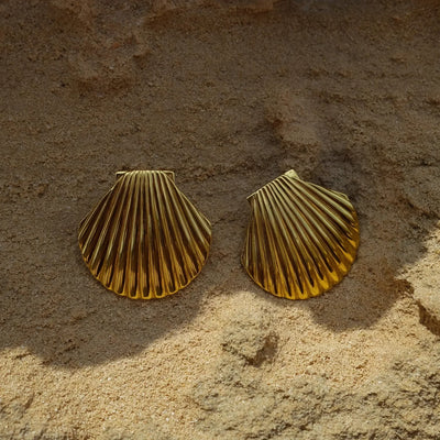 Hazel | Seashell Studs