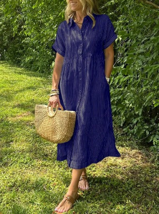 Cassie | Elegant Striped Dress