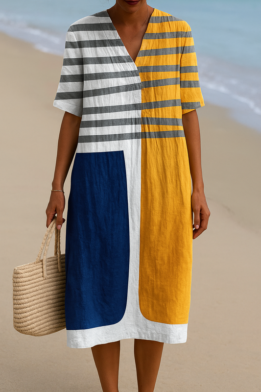 Nadege | Stripe Dress