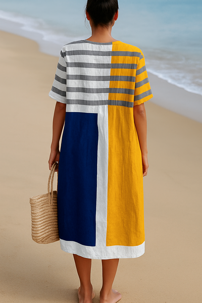 Nadege | Stripe Dress