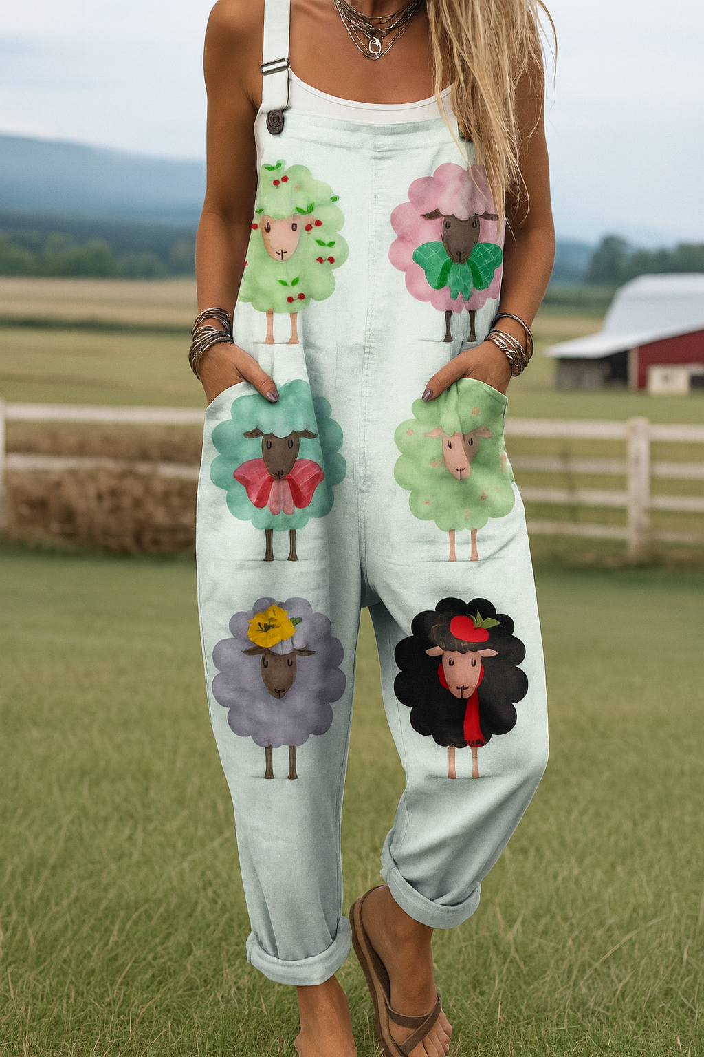 Sheela | Sheep Print Jumpsuit