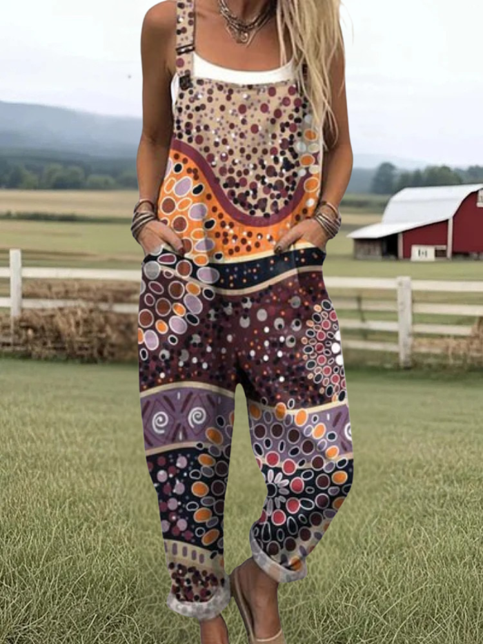 Ellie | Geometric Pattern Jumpsuit