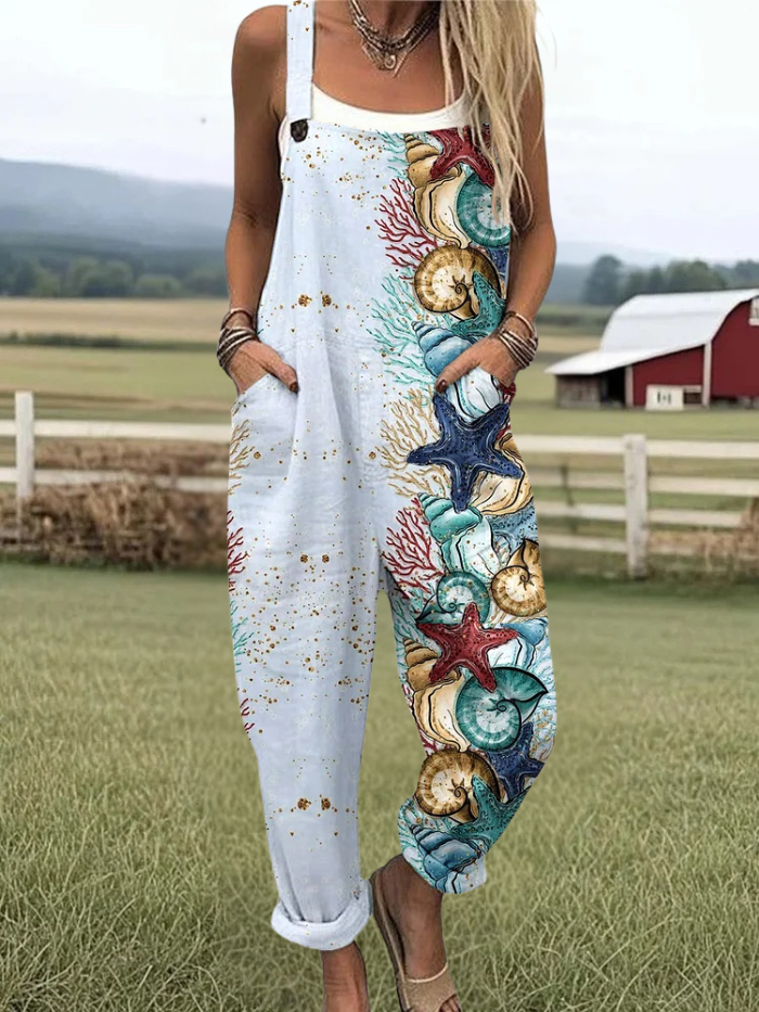 Ginny |  Underwater Starfish Pattern Jumpsuit