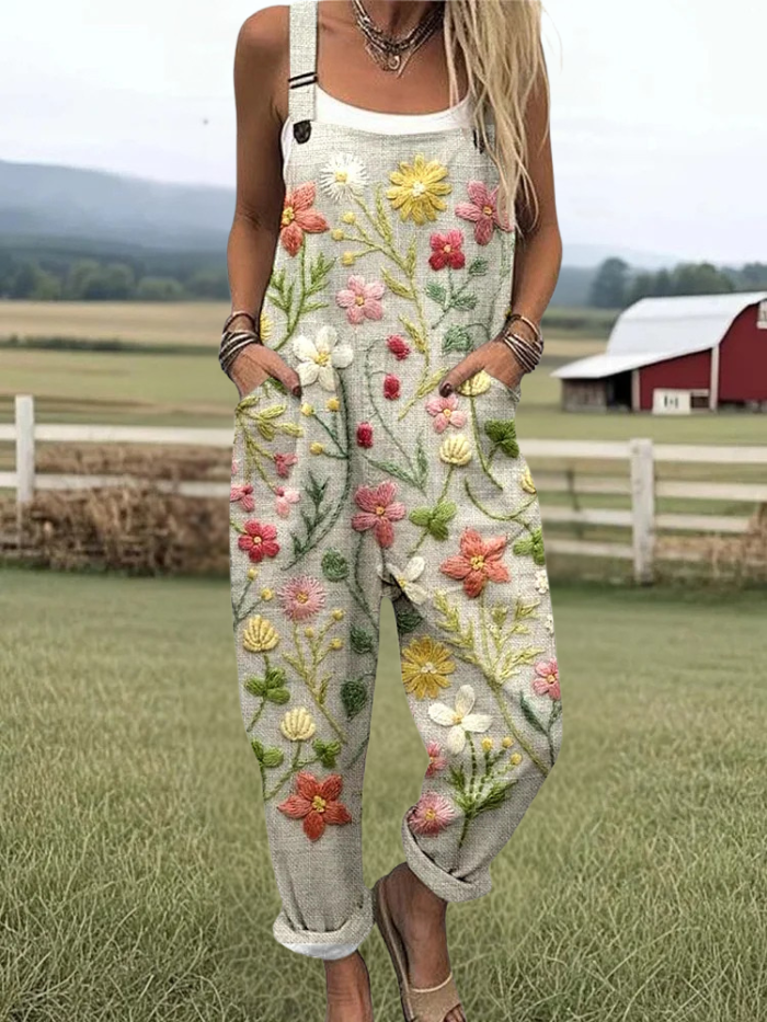 Florence | Flower Print Casual Jumpsuit
