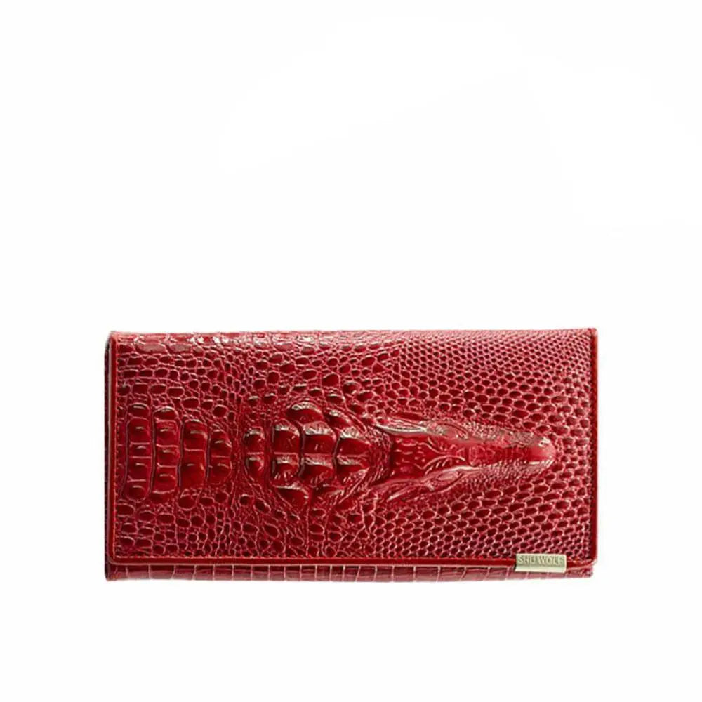 Caroline | Crocodile-Embossed Wallet