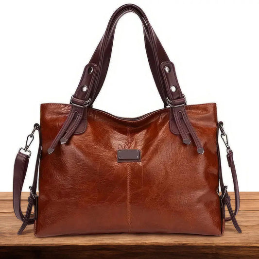Alice | Casual Leather Crossbody Tote