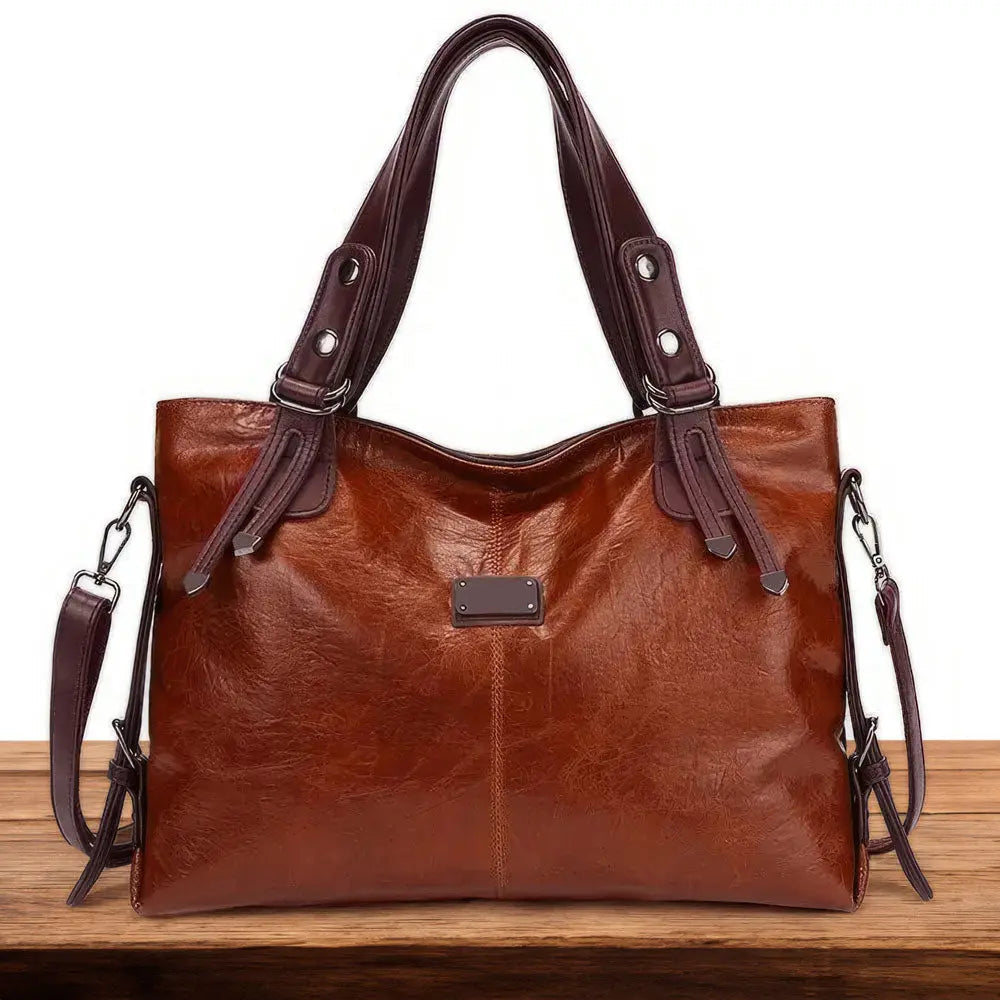Alice | Casual Leather Crossbody Tote