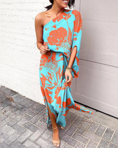 Lydia | One-Shoulder Floral Maxi Dress