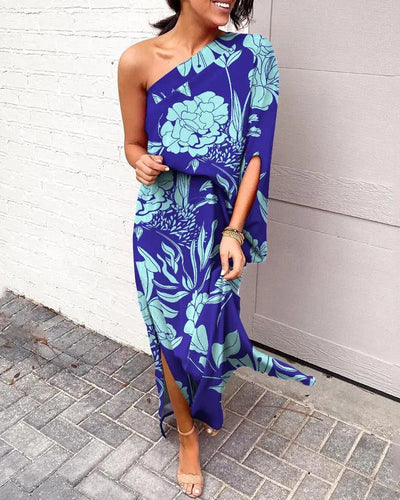 Lydia | One-Shoulder Floral Maxi Dress