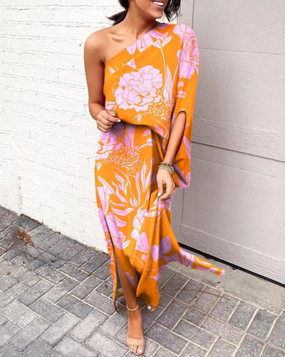 Lydia | One-Shoulder Floral Maxi Dress