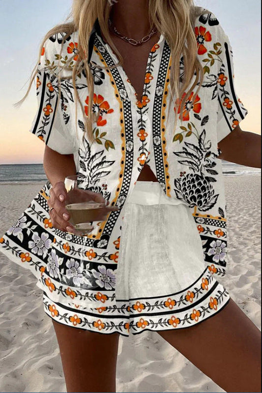 Irella | Short Summer Set in Floral Pattern