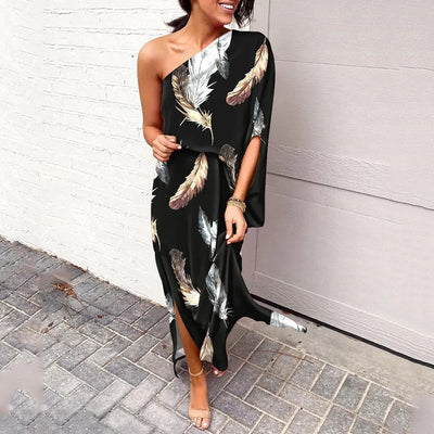 Lydia | One-Shoulder Floral Maxi Dress