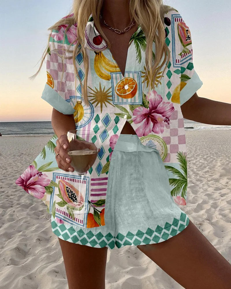 Maevin | Short Summer Set with Fruit Print