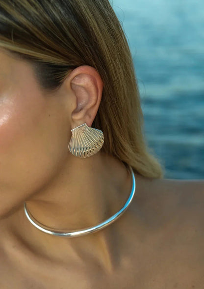Hazel | Seashell Studs