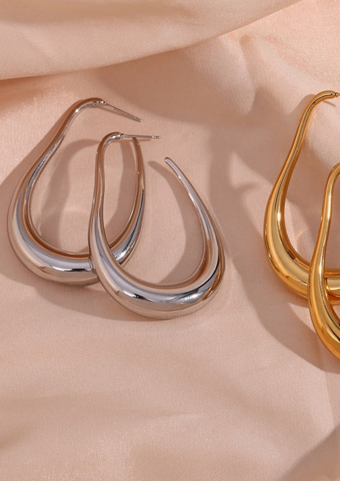 Mariah | Drop Hoop Earrings