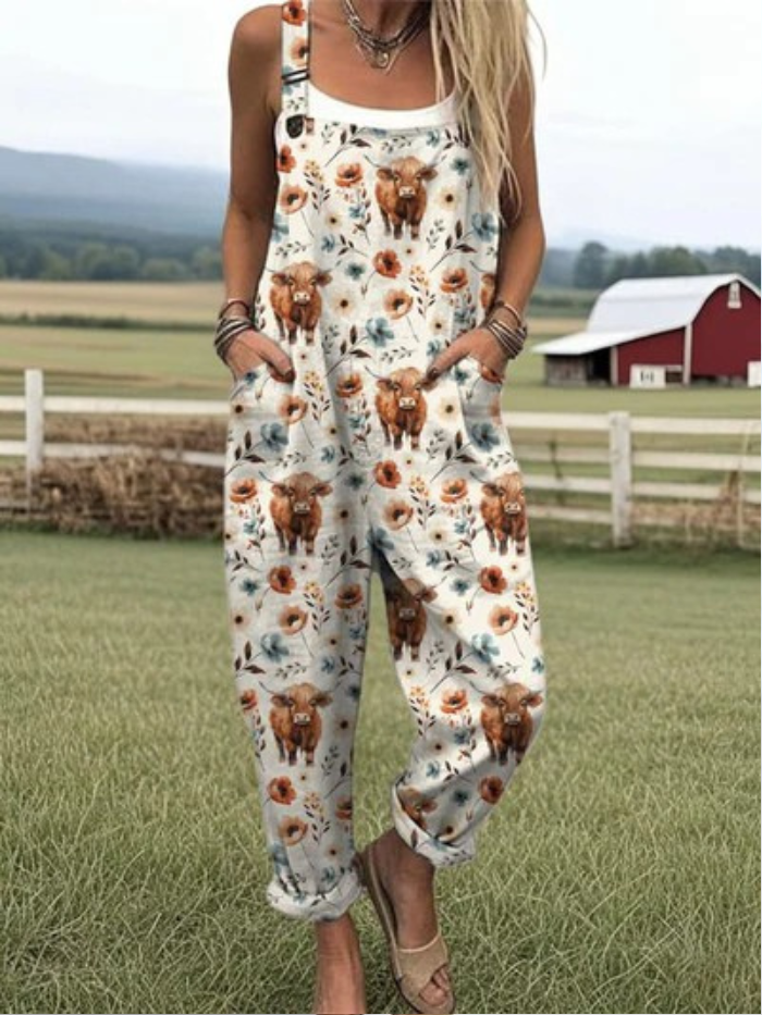Harper | Cow Print Jumpsuit