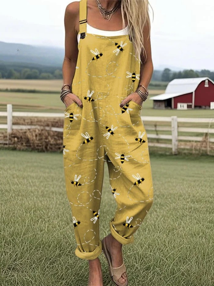 Savannah | Bees Pattern Jumpsuit