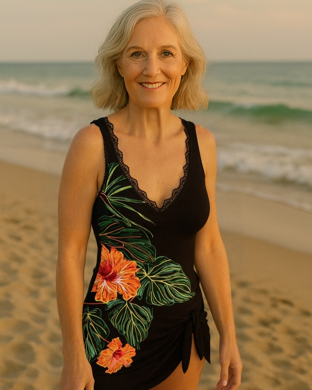 Carol | Floral Pattern Swim Tankini