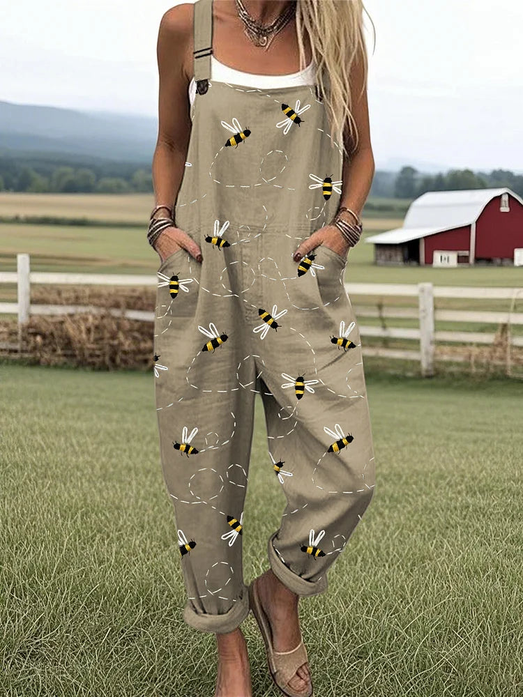 Savannah | Bees Pattern Jumpsuit