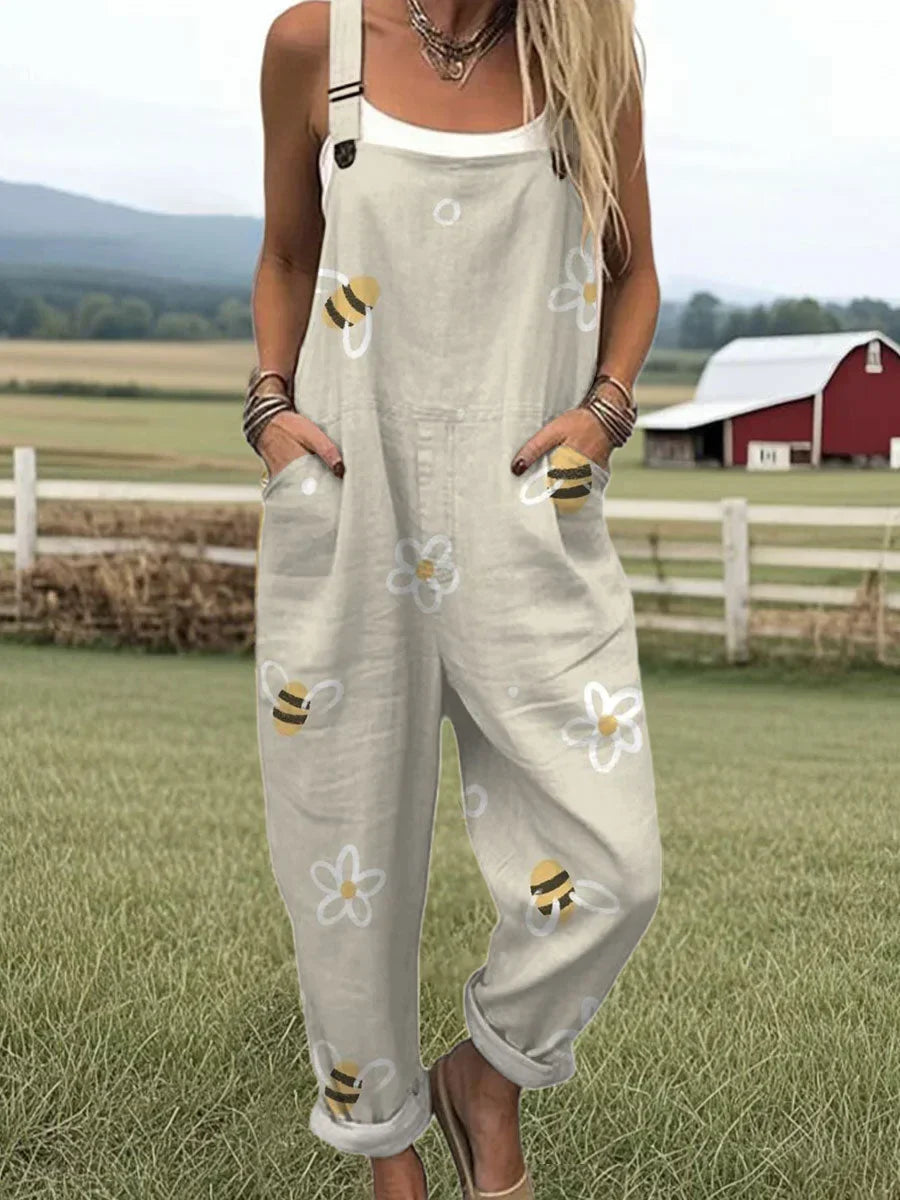 Bea | Bees Floral Jumpsuit
