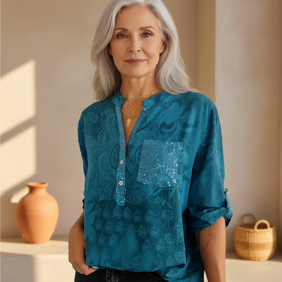 Thalina | Embellished Pocket Blouse