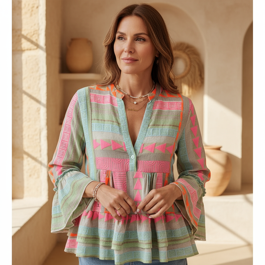 Sirenia | Boho Printed Top