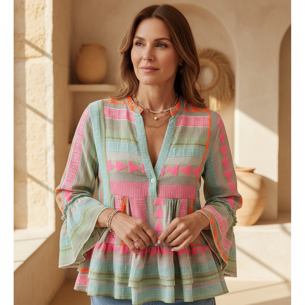 Sirenia | Boho Printed Top