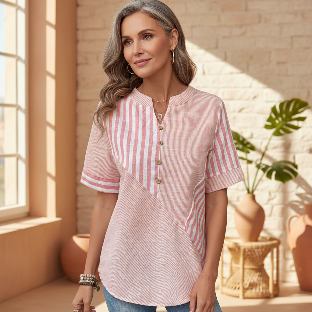 Talia | Elegant Striped Blouse