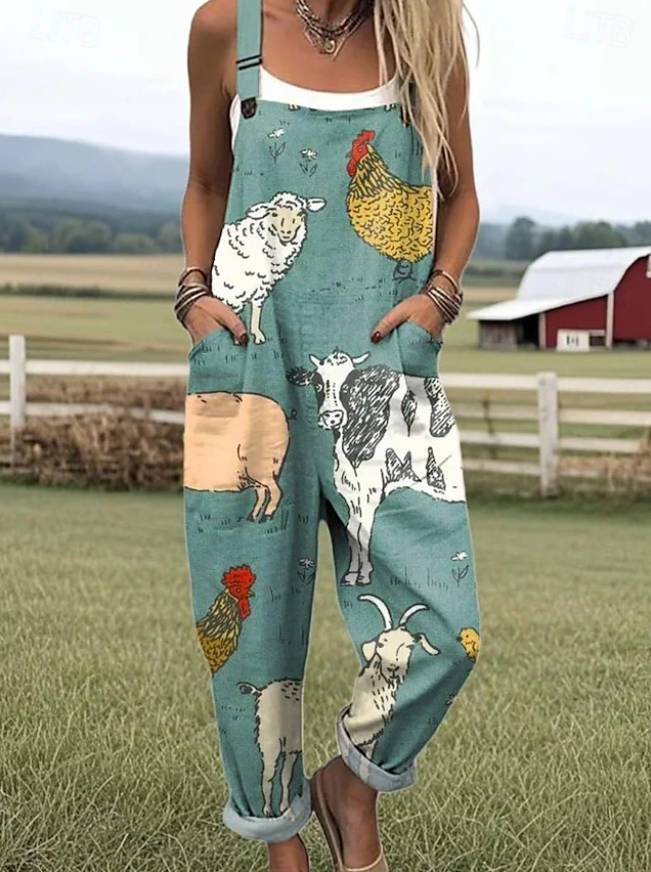 Kaye | Animals Art Jumpsuit