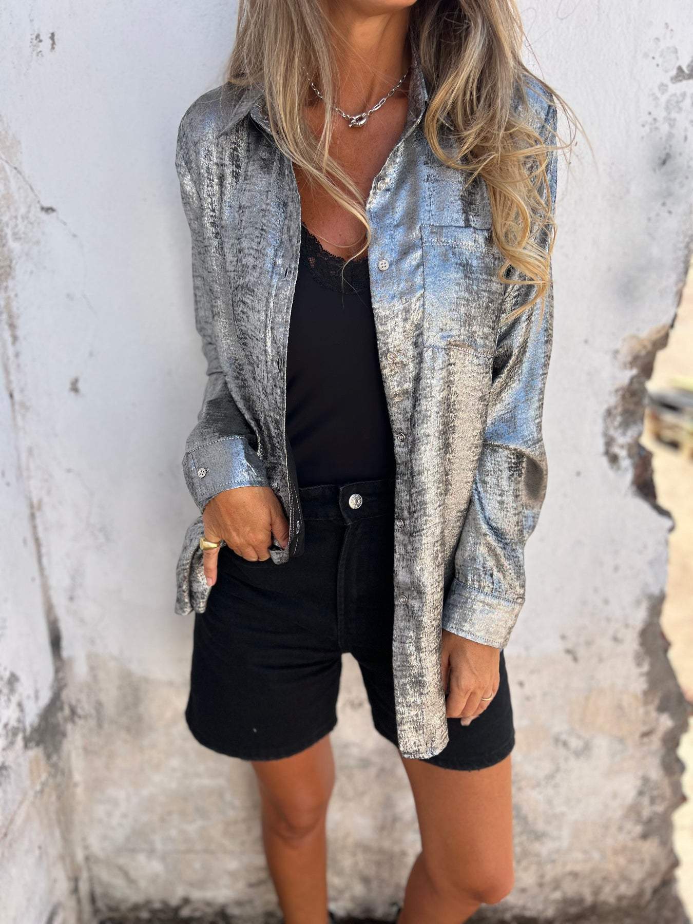 Louella | Chic Shimmer Shirt