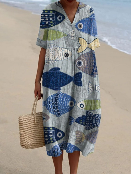 Edolie | Graphic Fish Dress