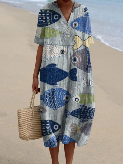 Edolie | Graphic Fish Dress