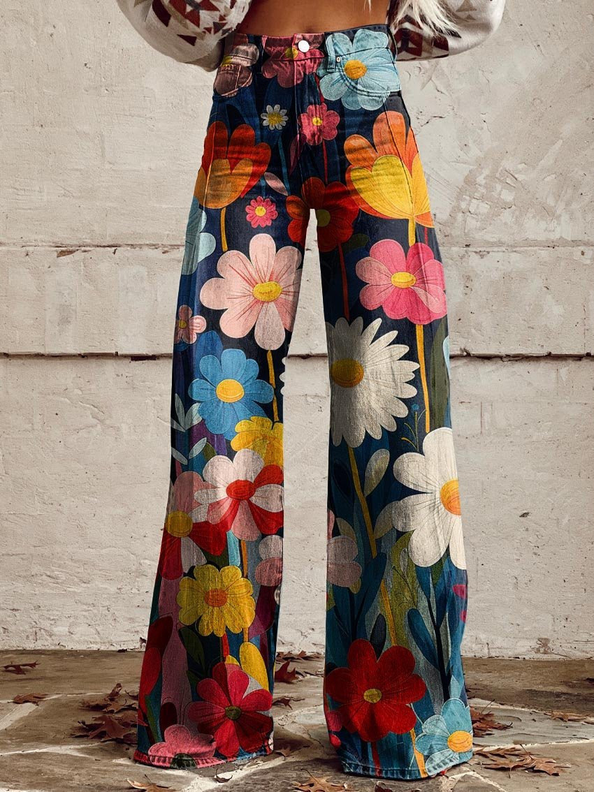 Harper | Wide-Pants Floral Pattern
