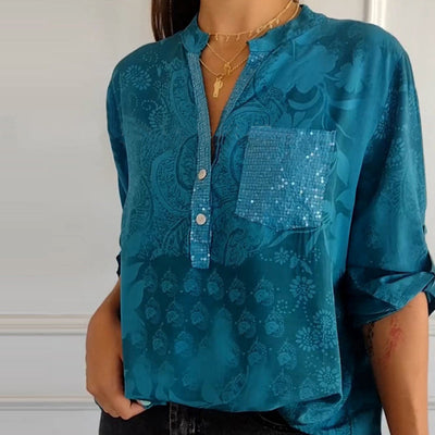 Thalina | Embellished Pocket Blouse