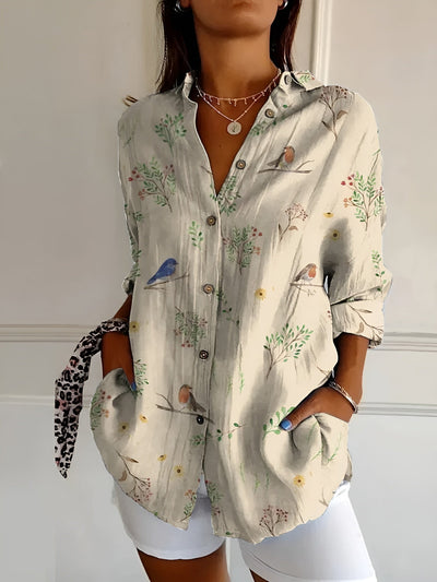 Roseline | Printed Button-Up Shirt