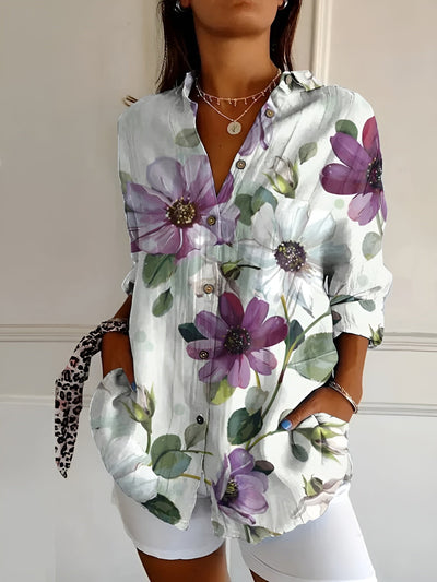 Roseline | Printed Button-Up Shirt